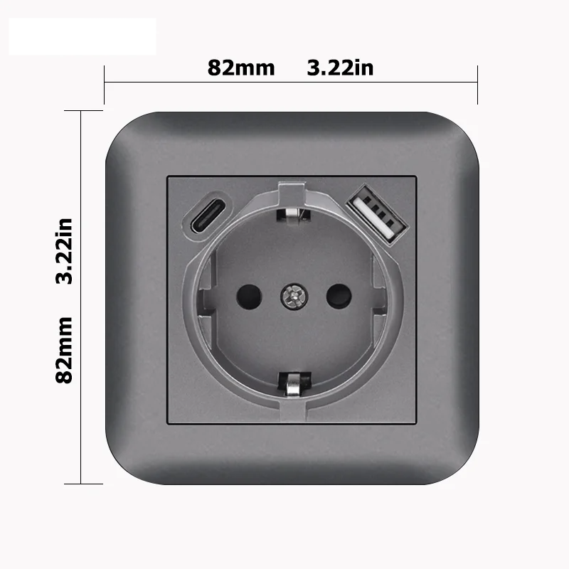 Enchufe EU con carga USB A + C serie A2 panel PC ignífugoEnchufesHardware > Power & Electrical Supplies > Power Outlets & Sockets