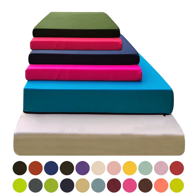 Cojín rectangular impermeable de colores para bancosCojines