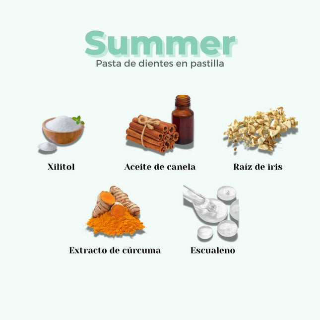 Pastillas dentales ecológicas sabor fresa sin flúor