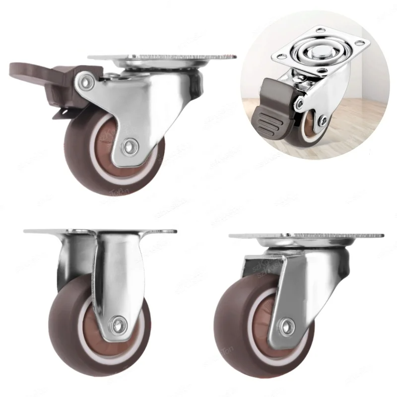 4 ruedas giratorias universales para muebles con freno de seguridadRuedasHardware > Hardware Accessories > Casters