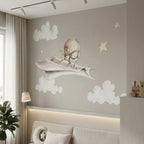 Children's decorative vinyl with a paper airplane design