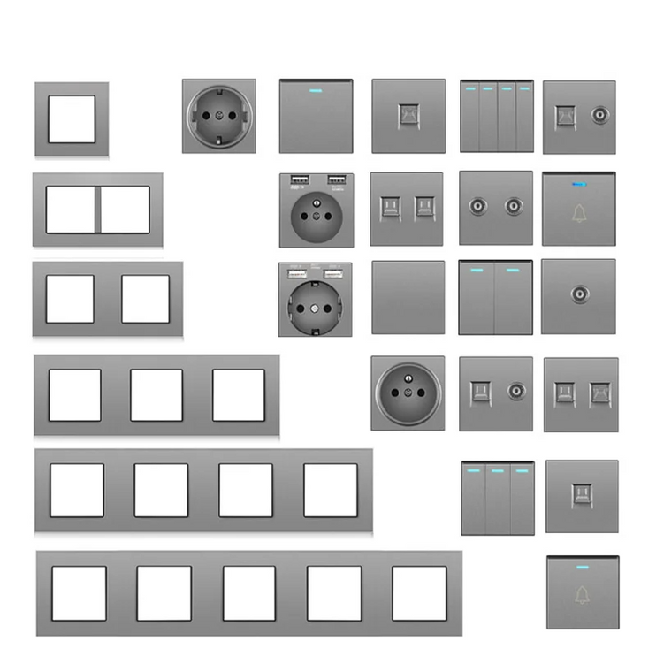 A1 Series combinable switches with fireproof polycarbonate panels