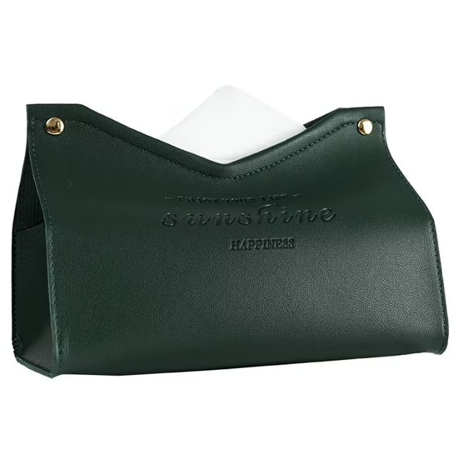 Colourful faux leather tissue box