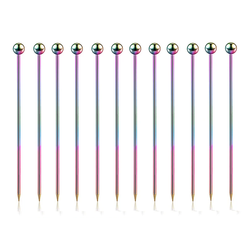 Set de 12 palillos de cóctel de acero inoxidable 11 cm · Reutilizables para aceitunas, frutas, Martini y decoración de bebidasPalillos de cóctelHome & Garden > Kitchen & Dining > Barware > Cocktail & Barware Tool Sets