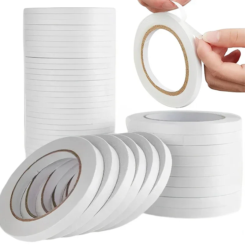 Rollo de cinta adhesiva de doble cara · 8 m · Blanca y ultrafina · Fuerte adherencia para hogar, oficina y manualidadesCintas adhesivasHardware > Building Consumables > Hardware Tape > Duct Tape
