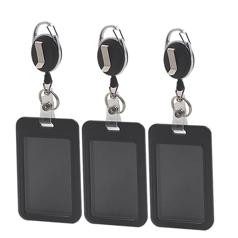 Porta credenciales rígido con clip retráctil | Protector de tarjetas de identificación y accesoFundas PortátilesApparel & Accessories > Handbags, Wallets & Cases > Badge & Pass Holders