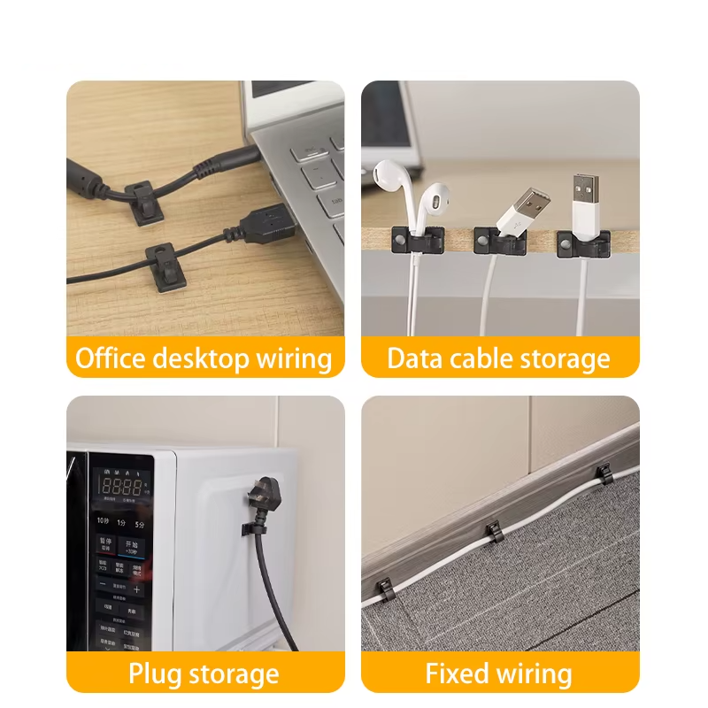 Organizador de cables autoadhesivo negro pack 20 unidadesBridasElectronics > Electronics Accessories > Cable Management > Cable Clips