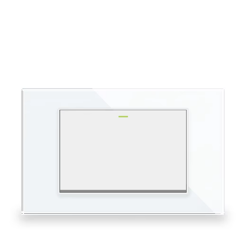 Interruptor de cristal templado blanco/negro con luz LED Serie D1Interruptores