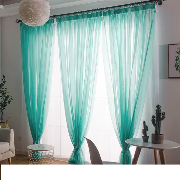 Cortinas transparente de colores solidosCortinas