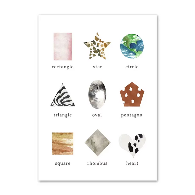 Children's learning canvas print