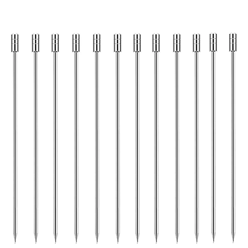 Set de 12 palillos de cóctel de acero inoxidable 11 cm · Reutilizables para aceitunas, frutas, Martini y decoración de bebidasPalillos de cóctelHome & Garden > Kitchen & Dining > Barware > Cocktail & Barware Tool Sets
