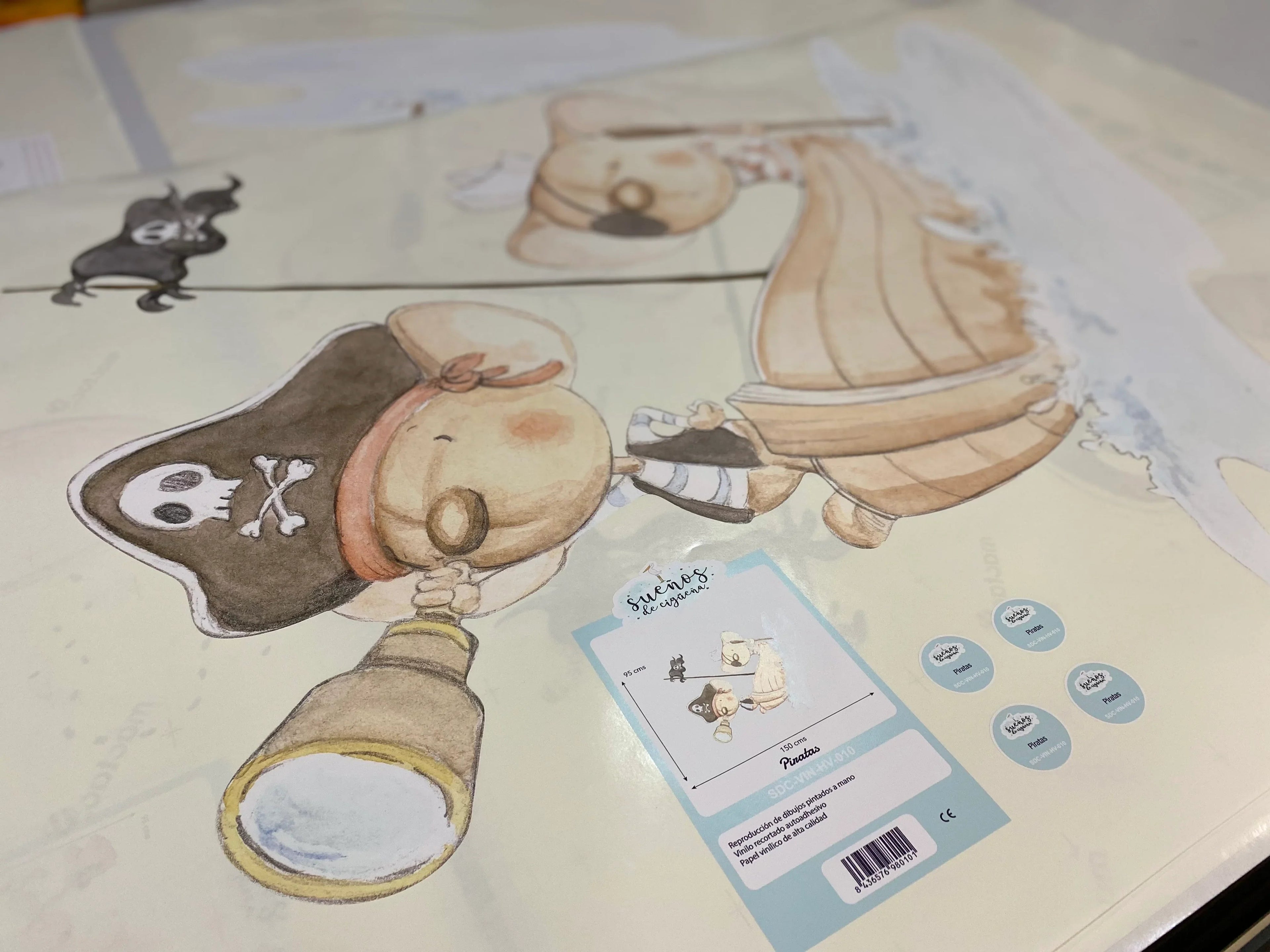 Vinilo decorativo para niños piratas | alta calidad