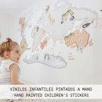Children's decorative vinyl world map | 180x120cm