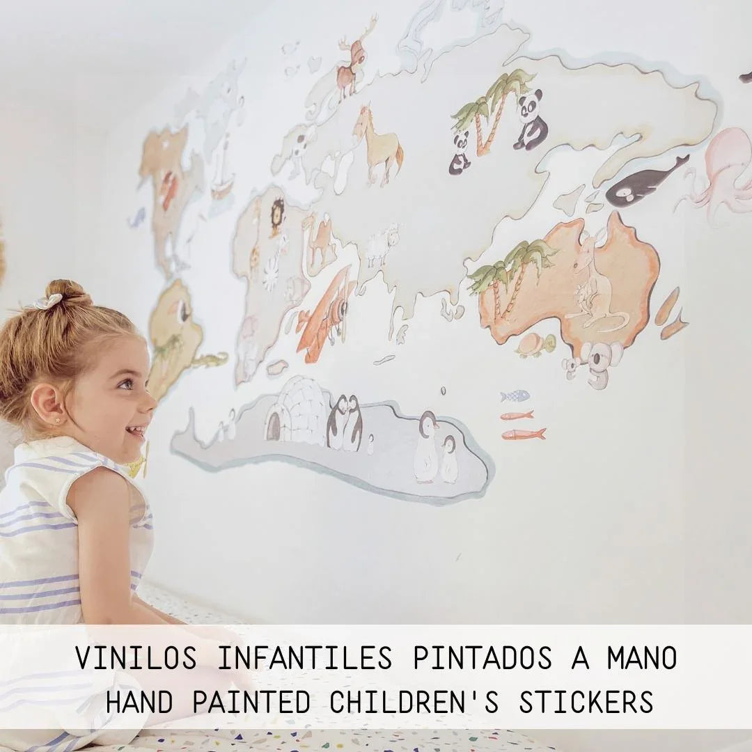 Children's decorative vinyl world map | 180x120cm