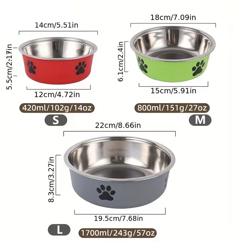 Comedero de acero inoxidable antideslizante para mascotasComederos