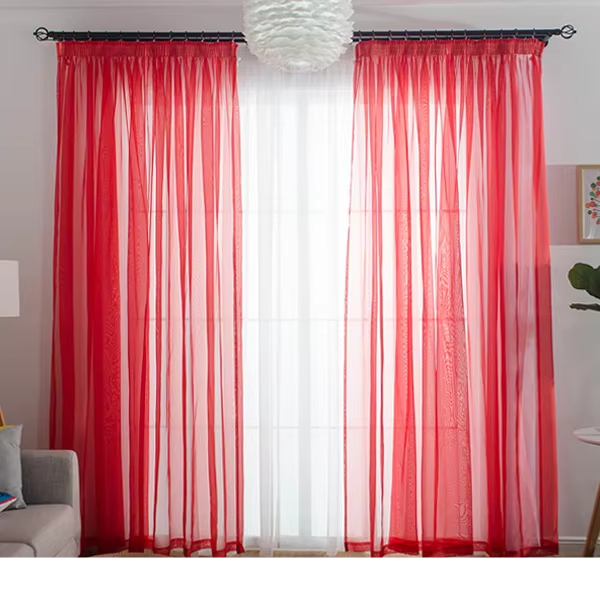 Cortinas transparente de colores solidosCortinas