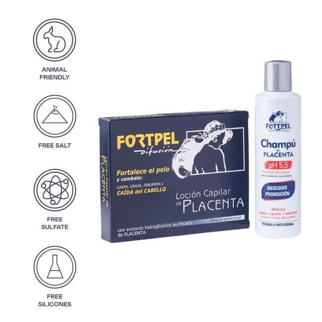Placenta pack capilar 6 ampollas 15 ml champú 200 ml