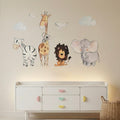 Vinilo decorativo infantil de animales de la selva | pintado a mano
