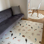 Alfombra vinílica infantil con diseños de animales | 120x160 cm