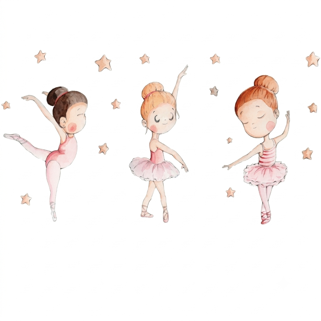 Vinilo decorativo infantil BAILAMOS | Pintado a mano para niños
