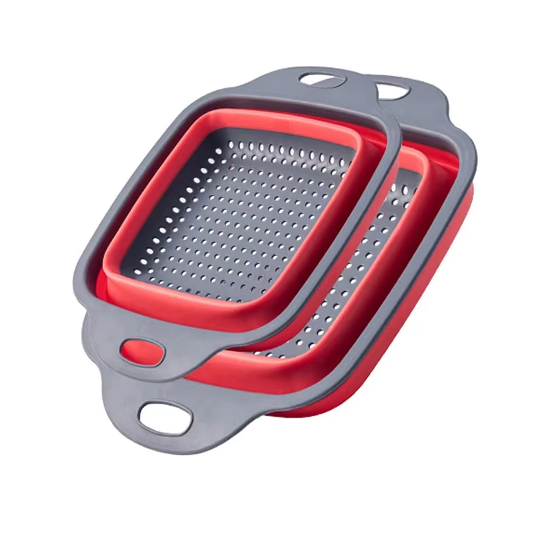 Juego de 2 escurridores de silicona plegablesColadoresHome & Garden > Kitchen & Dining > Kitchen Tools & Utensils > Colanders & Strainers > Colanders