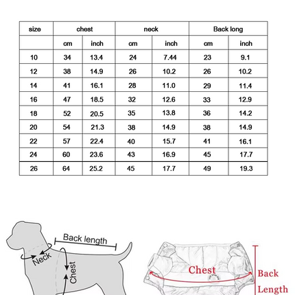 Abrigo impermeable y acolchado para perros pequeños