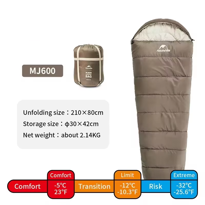 Saco de dormir MJ600 -1℃ forma de momia para inviernoSaco de dormirSporting Goods > Outdoor Recreation > Camping & Hiking > Sleeping Bags
