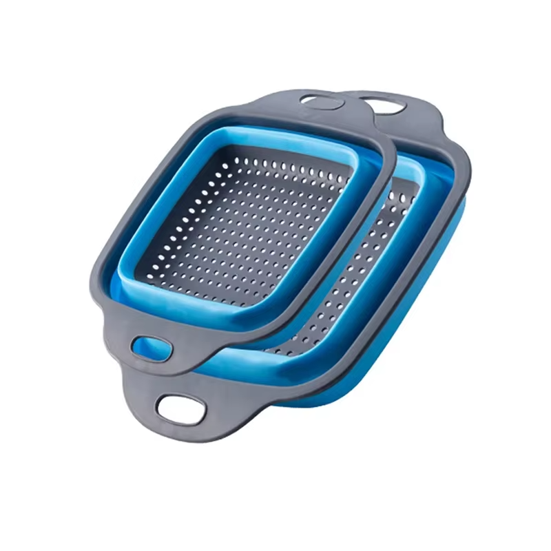 Juego de 2 escurridores de silicona plegablesColadoresHome & Garden > Kitchen & Dining > Kitchen Tools & Utensils > Colanders & Strainers > Colanders
