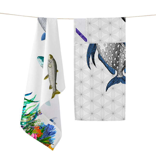 Fish Paño de cocina 2 ud 70x50 cm