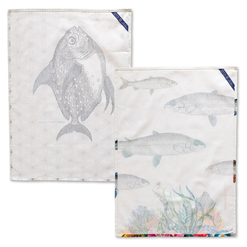 Fish Tea towel 2 pcs 70x50 cm