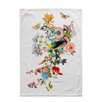 Pano de loiça com estampado de ramos florais, 2 unidades, 70x50 cm