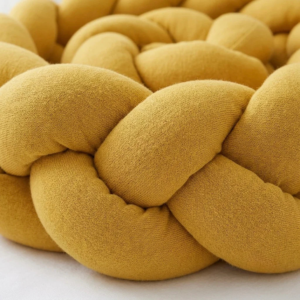 Cotton crib bumper braid, 210 cm | mustard