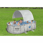 Bestway Toldo para piscina desmontable blanco