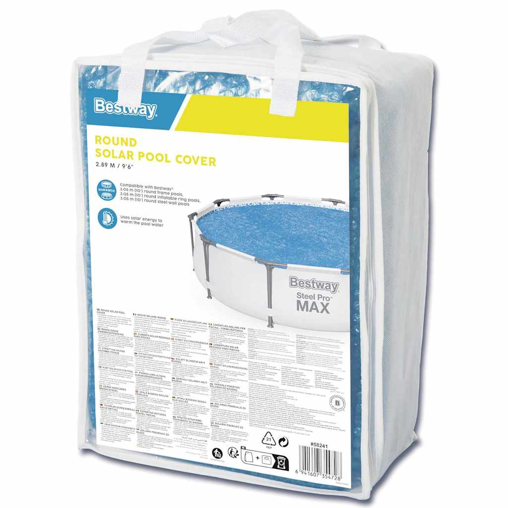 Bestway Cubierta solar para piscina Flowclear 305 cm