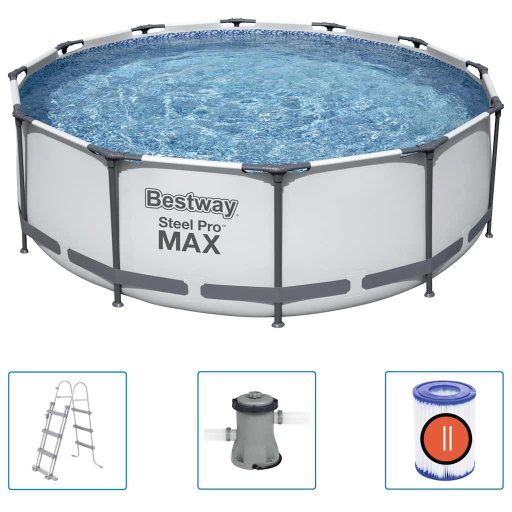 Bestway Piscina de acero Pro MAX 366x100 cm