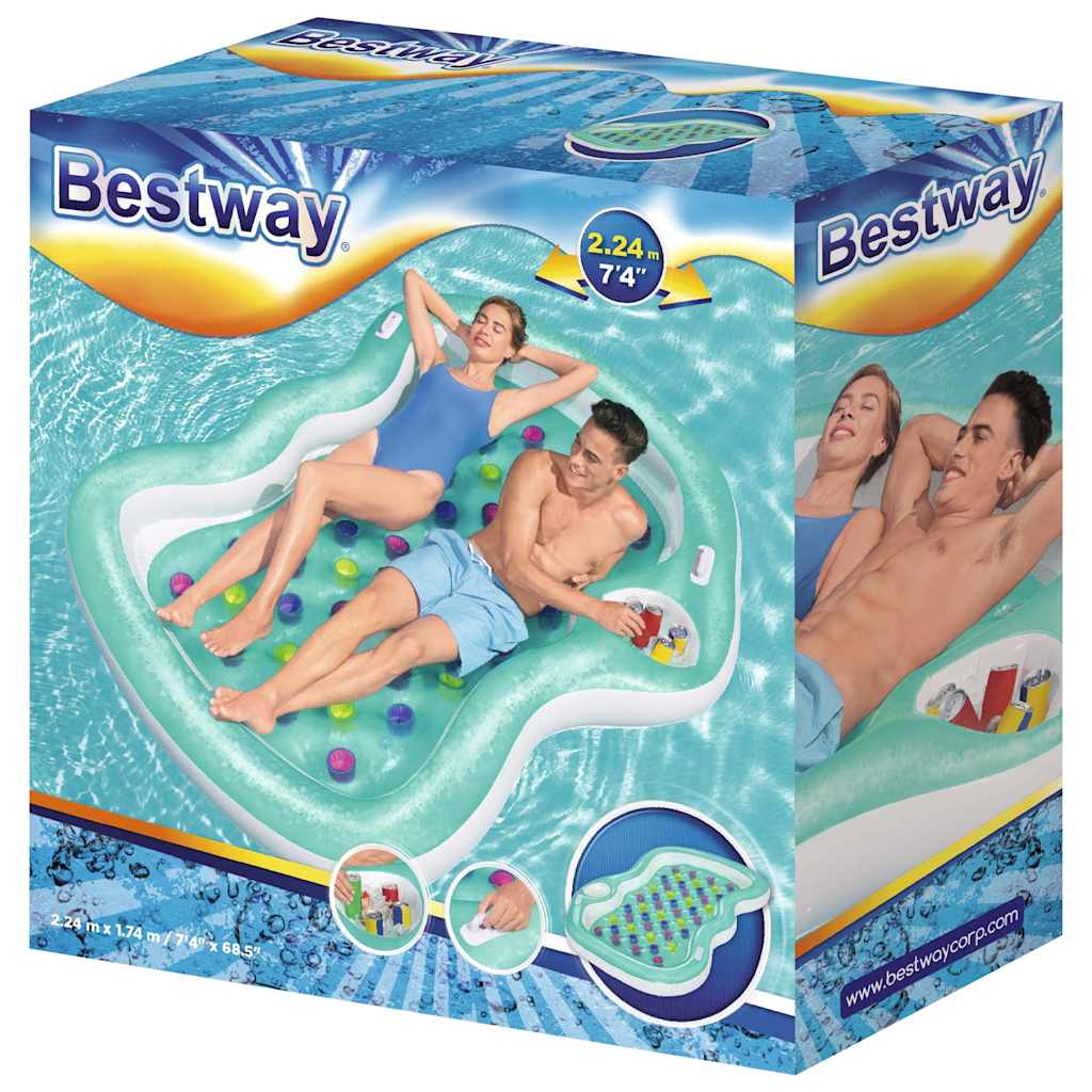 Bestway Colchoneta de diseño doble 224x174 cm