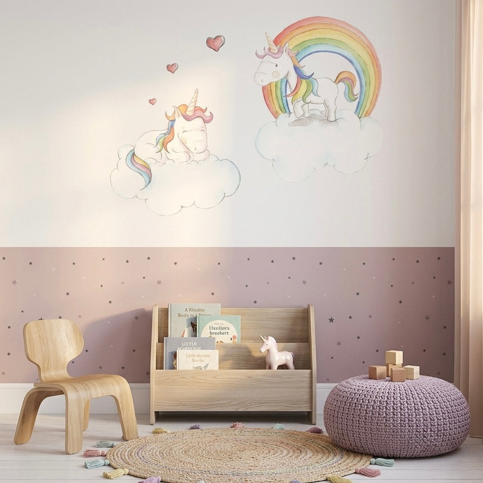 Twin Unicorn Children's Wall Decal | For Kids