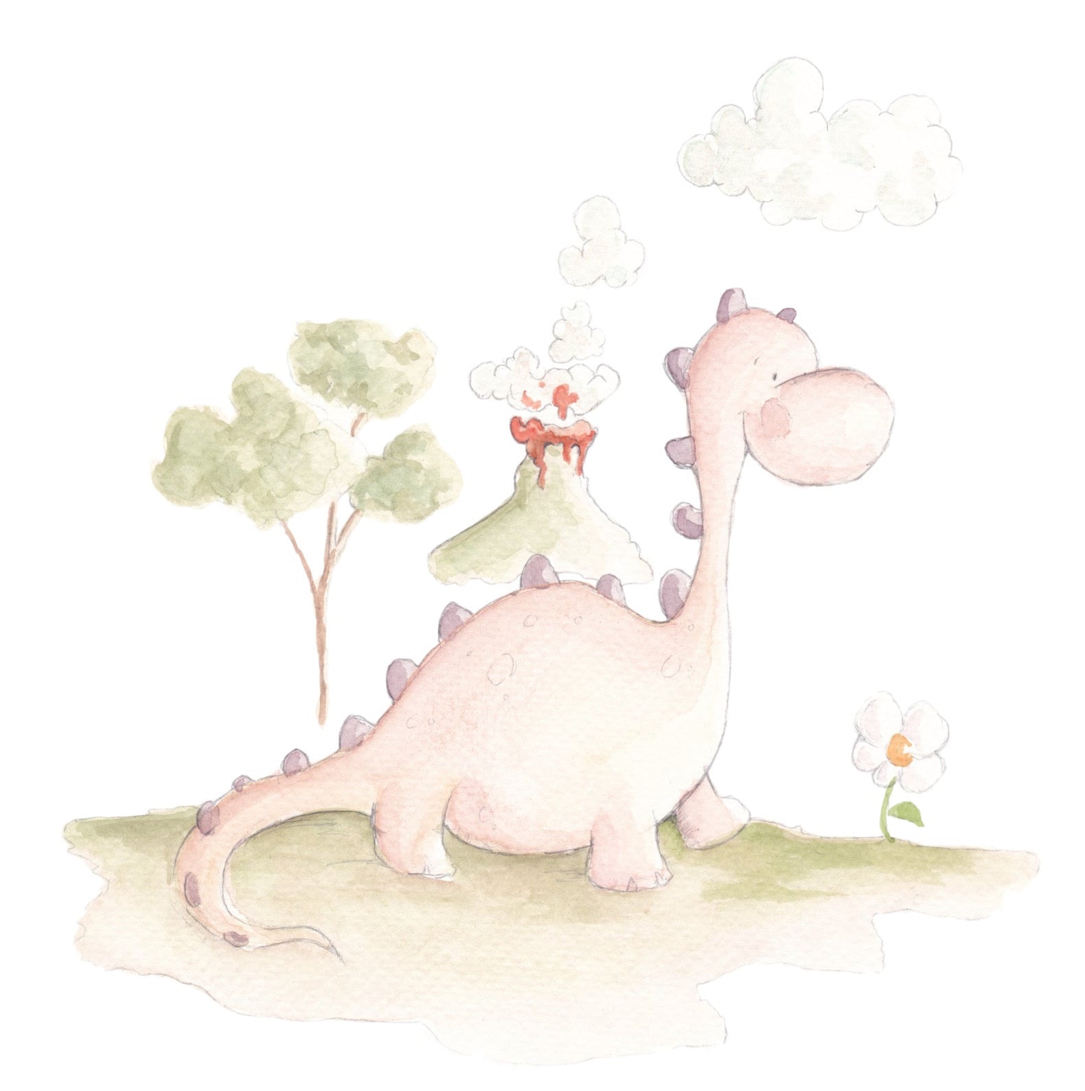 Vinilo decorativo infantil dinosaurio Rex 149x99cm | Pintado a mano