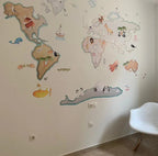 Children's decorative vinyl world map | 180x120cm