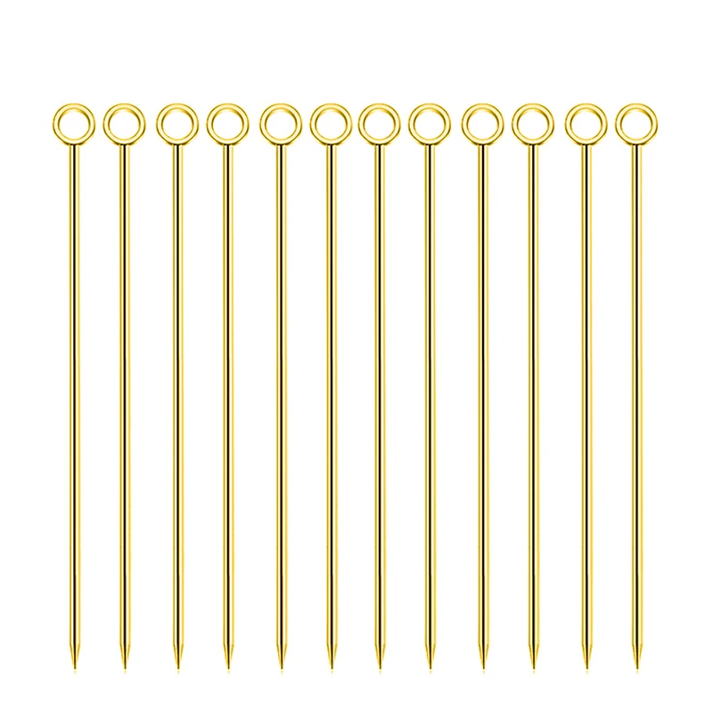 Set de 12 palillos de cóctel de acero inoxidable 11 cm · Reutilizables para aceitunas, frutas, Martini y decoración de bebidasPalillos de cóctelHome & Garden > Kitchen & Dining > Barware > Cocktail & Barware Tool Sets