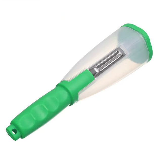 Pelador con depósito de almacenamientoPeladores