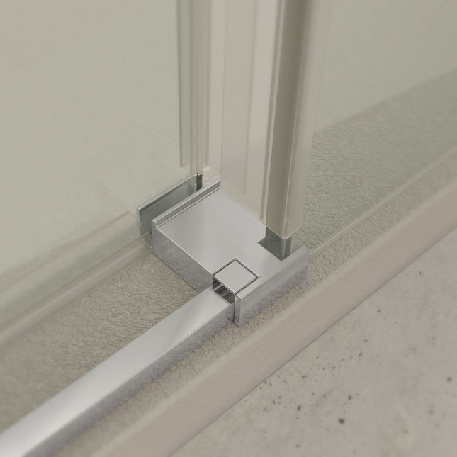 Mampara de ducha cromo 2 fijos y 2 correderas transparentes | 3_BP