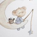 Vinilo infantil decorativo en la luna | Pintado a mano