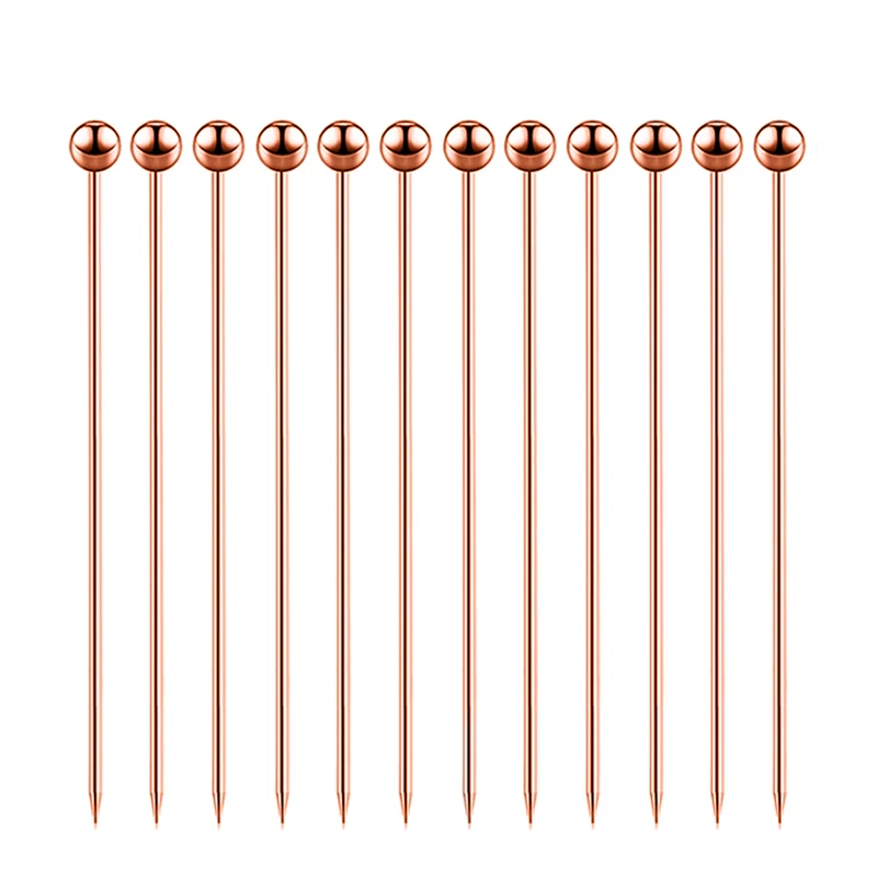 Set de 12 palillos de cóctel de acero inoxidable 11 cm · Reutilizables para aceitunas, frutas, Martini y decoración de bebidasPalillos de cóctelHome & Garden > Kitchen & Dining > Barware > Cocktail & Barware Tool Sets