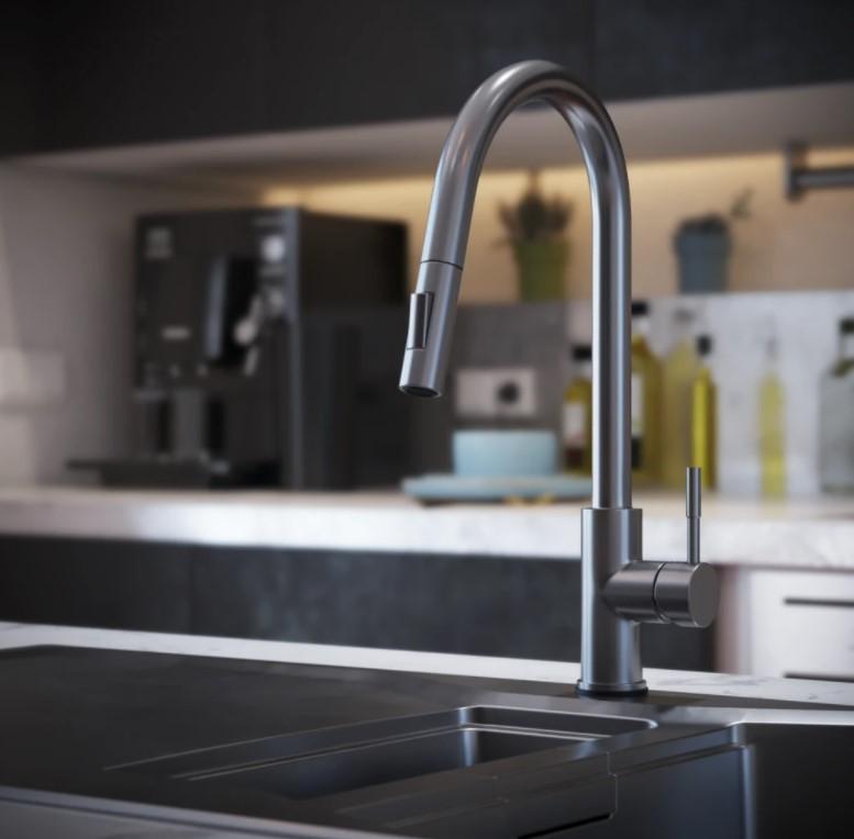 Grifo fregadero inteligente sensor táctil cromado cocina | 3_BP