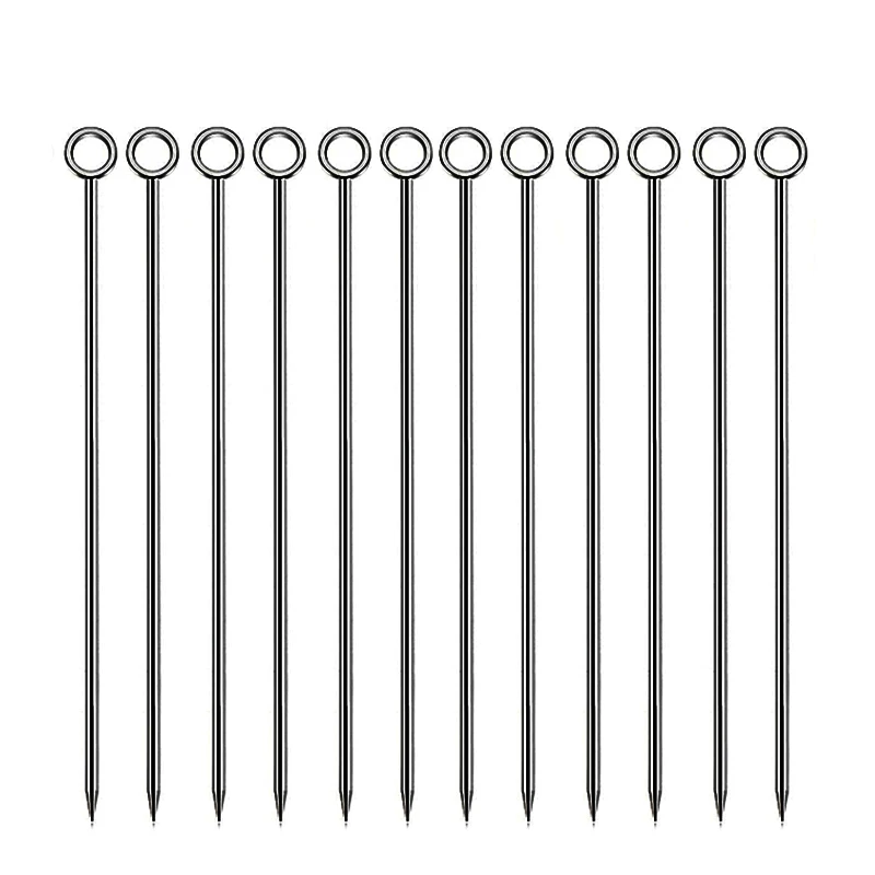 Set de 12 palillos de cóctel de acero inoxidable 11 cm · Reutilizables para aceitunas, frutas, Martini y decoración de bebidasPalillos de cóctelHome & Garden > Kitchen & Dining > Barware > Cocktail & Barware Tool Sets
