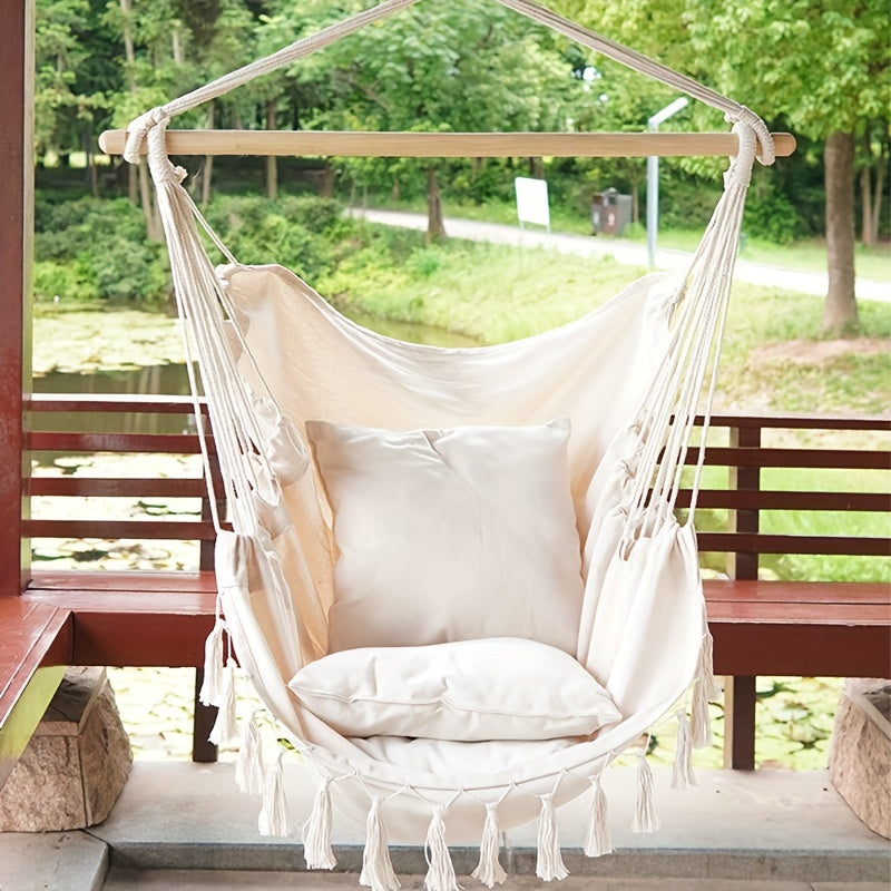 Silla hamaca para jardín con 2 cojinesHamacasFurniture > Outdoor Furniture > Outdoor Seating > Outdoor Chairs > Swing Chairs