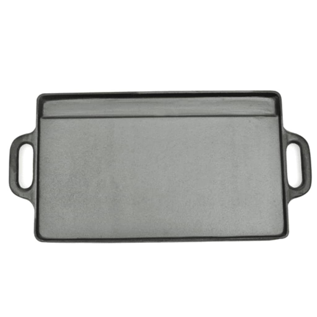 Placa parrilla de hierro fundido reversible 38x23cm 2 unidades