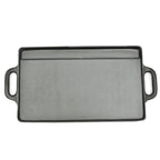Placa parrilla de hierro fundido reversible 38x23cm 2 unidades
