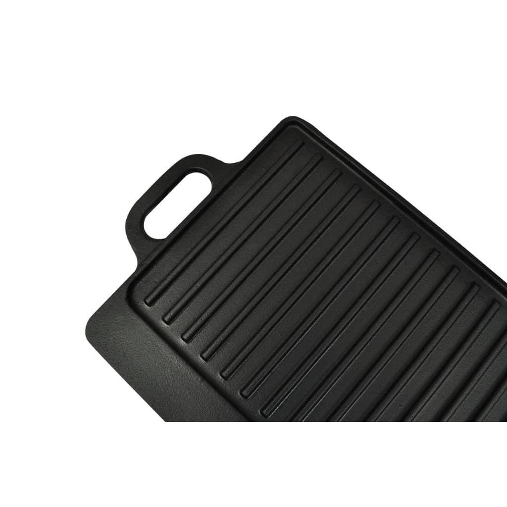 Placa parrilla de hierro fundido reversible 38x23cm 2 unidades